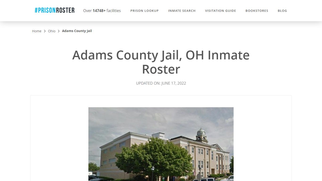 Adams County Jail, OH Inmate Roster